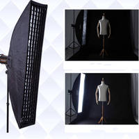 Godox 35*160cm 14\"x 63\" Boîte à lumière rectangulaire nid d'abeille avec grille, monture Bowens pour flash de studio photo