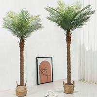 Arbre de coco artificiel en plastique résistant aux UV pour une utilisation en extérieur et en intérieur, décoration de mariage, durable et écologique, plus de 200 cm