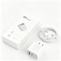 Adaptateur secteur 20W Type C pour iPhone, câble Type C, prise EU US UK, chargeur USB C 20W pour iPhone, chargeur iPhone pour 17 16 15 14