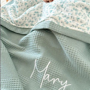 Manta de Muselina de Algodón Personalizada para Bebés, Manta Suave para Cuna, Cochecito y Cama, Mantas Envolventes para Recién Nacidos para Bordar - Product Image 2