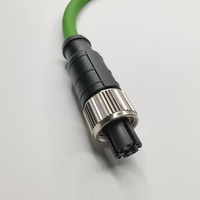 Conector IP67 M12 de 8 pines X código hembra a RJ45 enchufe CAT6 Industrial Profinet EtherCAT Cable Ethernet Flex arnés de cables blindado