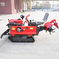 Mini-tracteur à chenilles diesel multifonctionnel pour l'agriculture, cultivateur et machine de travail du sol agricole