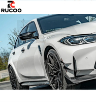 Kit de canards de pare-chocs avant en carbone sec style KB pour BMW G80 M3, G81 M3 Touring, G82 M4 Coupé, G83 M4 – Ailerons aérodynamiques type « Duck Wing »