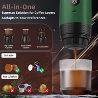 Cafetera Espresso Portátil de Fábrica con Calentamiento Automático, Fácil de Limpiar, Pantalla LED, Mini Cafetera de Cápsulas para Viajes en Auto, RV, Camping, OEM