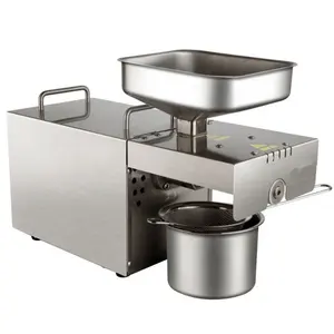 Mini Casa Comercial de prensa de aceite frío y caliente prensa automática de máquina de aceite de soja