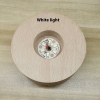 Kreative 3D LED Mini Lampe Massivholz Kristall kugel mit warm weißer leuchtender Basis Batterie betriebene Verzierung für Wohnzimmer