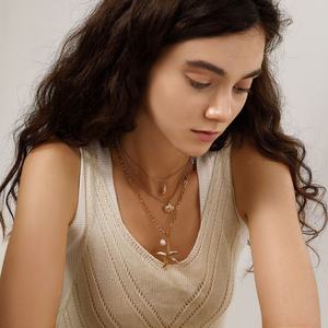 Colliers tendance anti-ternissement en argent et or PVD, bijoux fins en acier inoxydable 316L, collier Océan pour femme - Product Image 3