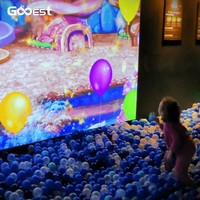 Gooest Magic Crazy Ball, Máquina de Juego Interactiva de Metal para Interiores, Proyector Comercial, Simulador de Vuelo de 360 Grados, Parque de Atracciones