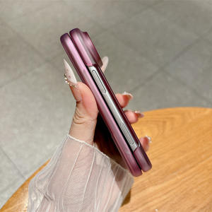 Étui de téléphone magnétique mat givré simple et luxueux pour iPhone Duo 18 Fold, coque arrière anti-chute - Product Image 4