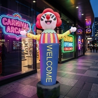 Figurine publicitaire géante gonflable personnalisée en forme de clown pour les promotions de cirque, les carnavals et les grandes inaugurations