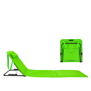 Chaise <span class=keywords><strong>de</strong></span> <span class=keywords><strong>plage</strong></span> pliante extérieure légère avec <span class=keywords><strong>matelas</strong></span> <span class=keywords><strong>de</strong></span> couverture pliable multicolore <span class=keywords><strong>rembourré</strong></span> pour salon incliné pour pique-nique camping - Product Image 6