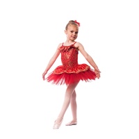 Robe de tutu de danse de ballet pour bébé fille de Noël rouge mignonne, robe de tutu pour le 1er anniversaire