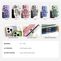 Coque de téléphone tendance Chrome Heart pour iPhone 8 Plus 11 12 13 14 15 16 17 18 Pro Max Mini Air Couleur Argent IMD Coque Funda 2026 Nouveau