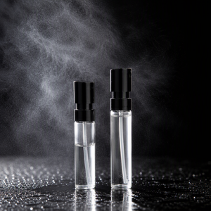 Glass Mist Atomizer Bottle <b>Black</b> <b>Spray</b> Cap Empty Refillable Perfume Travel Size Cosmetic Packaging Container Wholesale Bulk - Product Image 4
