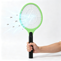 Raquette anti-moustiques électrique haute tension rechargeable à grande grille de sécurité, vente en gros