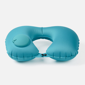 U-Shape Travel Pillow Automatic Air <b>Inflatable</b> Airplane <b>Car</b> Pillows Ring Pillow Folding Press Type Bed Neck Cushion - Product Image 4