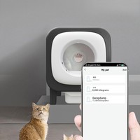 Caja de Arena Automática para Gatos, Autolimpiable con un Solo Toque, Control Remoto por Aplicación Inteligente, Eliminación de Olores, Antibacteriana, ABS OEM, Gran Capacidad