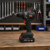 Ensemble de perceuse sans fil 20V sans balais, batterie au lithium, kit d'outils électriques, vitesse variable, visseuse électrique pour usage domestique et professionnel