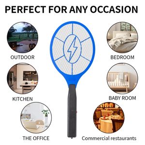 2パックの電気フライスワッターバグザッパー電池式フライキラー屋内 & 屋外モスキートザッパーと昆虫キャッチャーラケット - Product Image 6