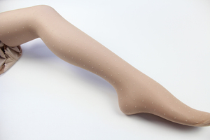 <strong>Flesh</strong> <strong>Color</strong> Mesh Polka Dot Ultra Sheer Jacquard Pantyhose Nude Tignts Sexy Comfortable Female Full Transparent <strong>TIghts</strong> - Product Image 2