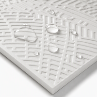 Carreaux de porcelaine modernes minimalistes effet pierre 800x800mm, antidérapants, brillants, 10mm, blancs, pour murs et sols intérieurs