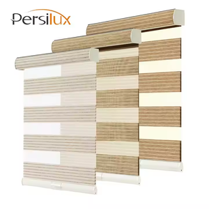 Trong nhà hai lớp Con lăn bóng râm Zebra rèm, ngày đêm Linen như vải trang trí rèm cửa sổ - Product Image 1