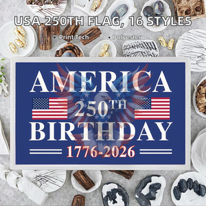 アメリカ250周年記念旗 両面印刷 3x5フィート アメリカ地図 1776-2026 250年記念 誕生日祝い 愛国装飾 バナー旗 屋外用 - Product Image 5
