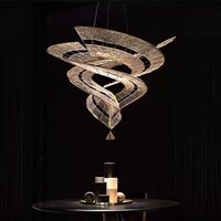 Lustre suspendu moderne en acrylique pour intérieur, grand luminaire LED pour hôtel, villa, hall, escalier, hauteur réglable, anneau suspendu blanc 360