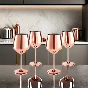 Copa de Vino de Acero Inoxidable con Color Dorado Copa de Cóctel Moscow Mule Tazas bar y Copa de Vino a Precio Mayorista Clásico - Product Image 1