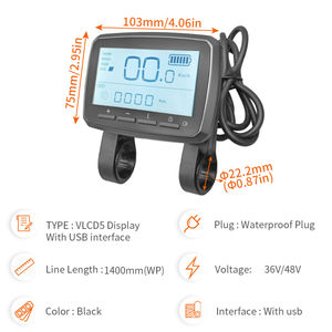 Vélo électrique <span class=keywords><strong>TongSheng</strong></span> VLCD5 avec 6 broches 8 broches 36V 48V affichage TSDZ2 panneau de commande de moteur moyen pièces de vélo électrique à courant continu - Product Image 3