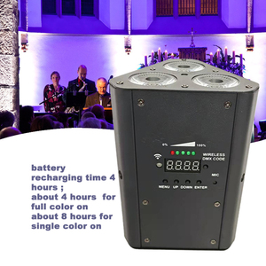 Iracelite 3*18W Draadloze <span class=keywords><strong>Dmx</strong></span> Dj Producten Driehoek Disco Batterij Aangedreven Led Par Lights - Product Image 1