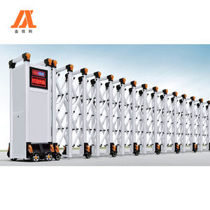Porta scorrevole automatico pieghevole in alluminio industriale cancello espandibile in acciaio inox retrattile recinzione barriera - Product Image 5