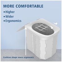 Toilette de camping portable au design moderne, pliable avec logo gravé pour l'extérieur, le jardin, la plage, le camping, la pêche