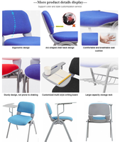 GUANGWEI Mobilier de salle de classe au design moderne, durable, confortable, pour l'apprentissage des étudiants Chaise de formation scolaire empilable