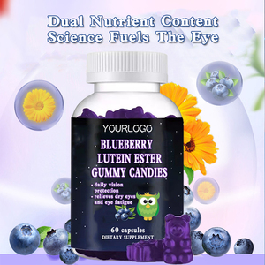 حلوى العيون الجيلاتينية بنكهة التوت الأزرق الطبيعية خالية من السكر 12 في 1 مكمل غذائي للأطفال على شكل دب مع التوت البري واللوتين والزياكسانثين - Product Image 6