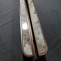 Poignées de porte en marbre naturel, longues poignées à levier pour portes doubles en bois, hôtels, chambres privées, centres commerciaux, halls d'exposition, leviers robustes