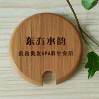 Lot de 100 tasses à café en bambou, couvercle en bois, logo sculpté, réutilisable, créatif