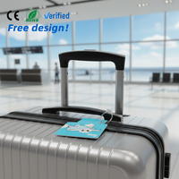 Promotion Fabricant : Étiquette de Bagage Double Couche en PVC Imperméable, Impression Offset, Pelliculage, Estampage Or, Étiquette Standard pour Bagages