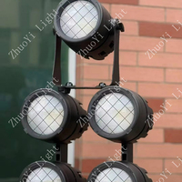 Projecteur LED ZY Mini RGBALC 6-en-1, étanche IP65, COB, connectable, contrôle DMX512, CRI92+, 1800-8500K, pour DJ extérieur