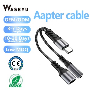 <span class=keywords><strong>Adaptador</strong></span> de Audio 2 en 1, Divisor de Auriculares, Convertidor Auxiliar, Conector para Auriculares, Tipo C a 3.5mm, Cable Auxiliar - Product Image 1