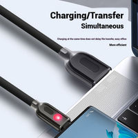 Charge rapide USB C Led Light 120W Câble de charge de données Câble de chargeur pour iPhone Android