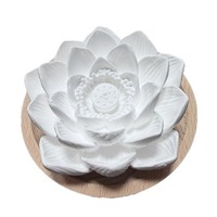 Diffuseur passif en céramique en forme de fleur de lotus pour huiles essentielles, en porcelaine blanche, diffuseur d'arômes non électrique