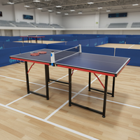 Table de ping-pong pliable et mobile pour enfants, fabriquée en Chine, durable, écologique, avec plateau en MDF de 15 mm, équipement de sport d'intérieur