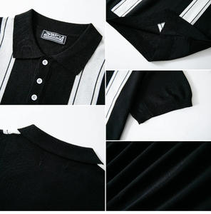 Sweat-shirt polo pour homme, nouvelle mode, respirant, tricoté, longueur courte, 100% polyester, XL, deux couleurs, combinaison, <span class=keywords><strong>pas</strong></span> <span class=keywords><strong>cher</strong></span> - Product Image 5