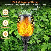 Décoration de paysage Flammes scintillantes Jardin Étanche Extérieur Danse Flammes Lumières Torche Lampe de Poche Led Solaire Flamme Lumière