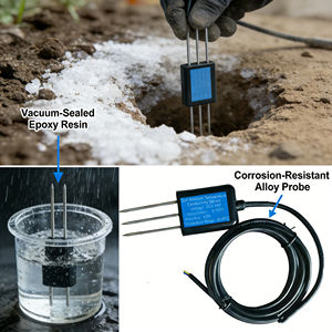 เซ็นเซอร์วัดดิน ZONEWU 3-in-1 RS485 วัดค่า EC <span class=keywords><strong>pH</strong></span> อุณหภูมิ ความชื้น มาตรฐานกันน้ำ IP67 สำหรับโรงเรือนเกษตรแม่นยำ - Product Image 4