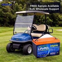 Batterie LiFePO4 rechargeable 24V 150AH Grade A 6000 Deep Cycle pour voiturette de golf avec BMS intelligent Bluetooth, connecteur Anderson, CE RoHS IP67, OEM ODM