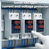 Dispositif de protection contre les surtensions et les sous-tensions intelligent réglable à double affichage sur rail DIN 40A/63A, relais de protection de tension AVP