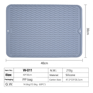 Large Square <b>Silicone</b> Trivet Heat Resistant Waterproof 4mm Thick Pot Holder Non-Slip Nordic Style Table Mat for Kitchen Hot - Product Image 2
