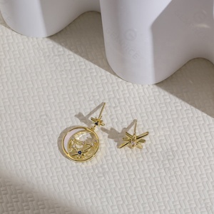 Emnel 2023 constelaciones nácar <span class=keywords><strong>monn</strong></span> Fancy mujer s925 occidental Starburst pendientes - Product Image 4